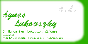 agnes lukovszky business card